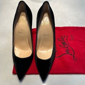 Christian Louboutin Black Swede Pumps